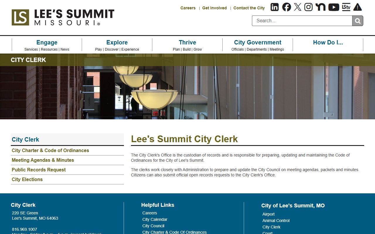 Lee's Summit felony records - Lee's Summit City Clerk