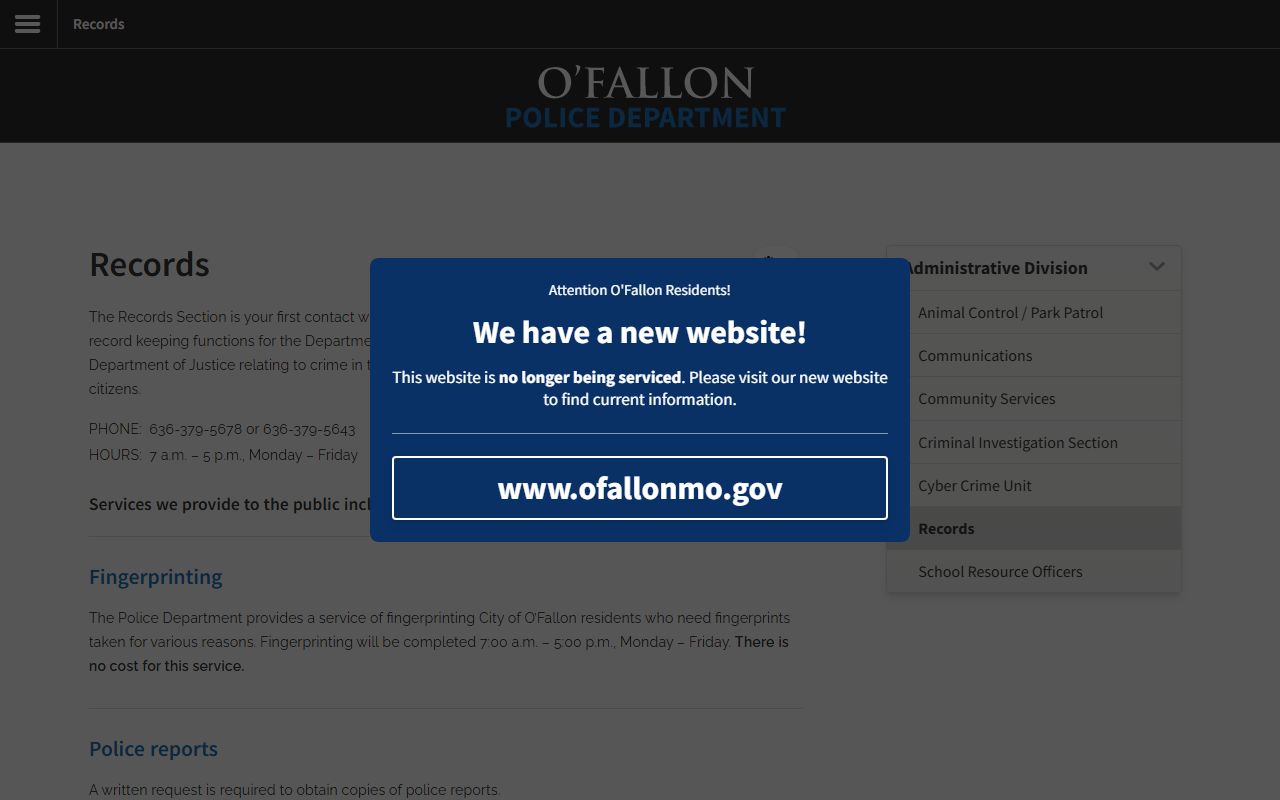 O'Fallon felony records - O'Fallon Police Department