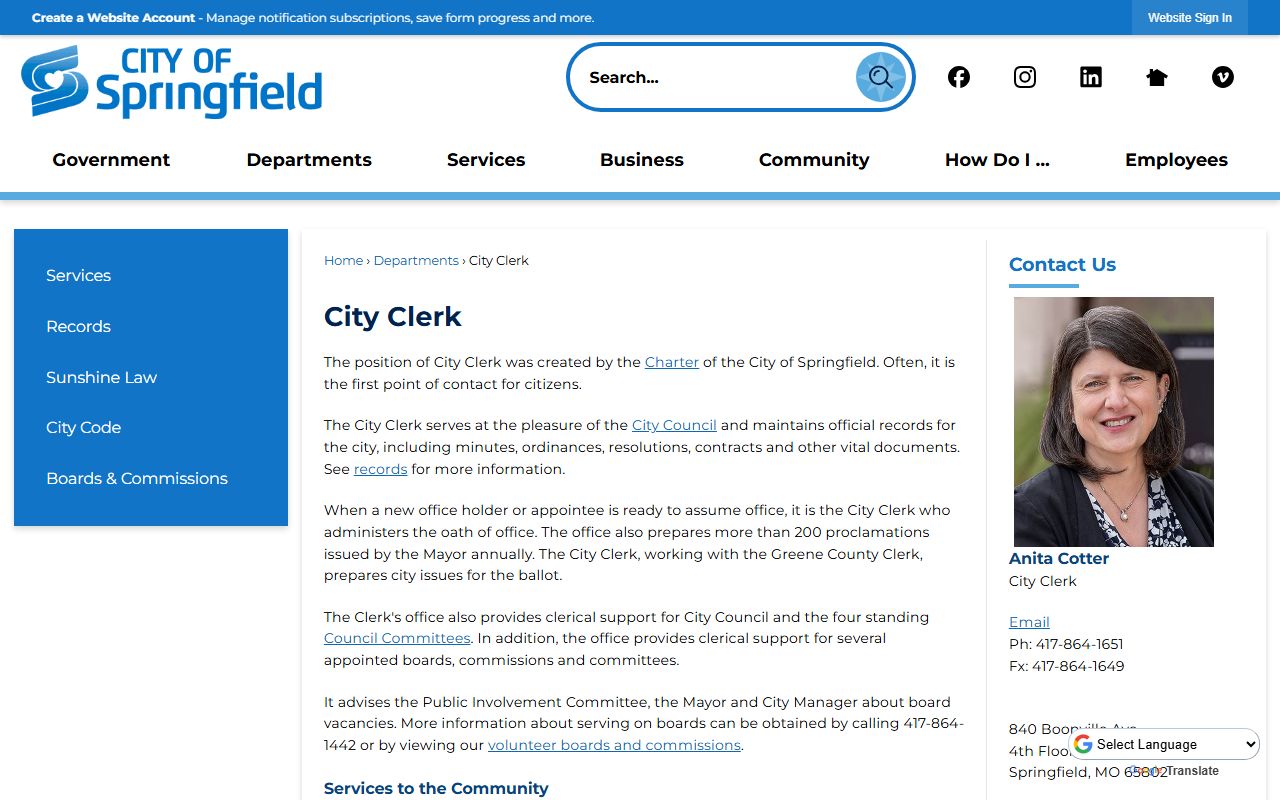 Springfield felony records - Springfield City Clerk