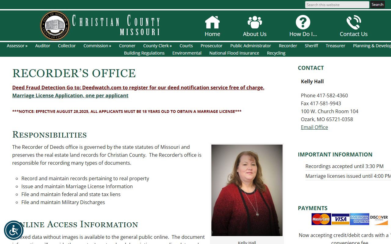 Christian County felony records - Christian County Recorder of Deeds