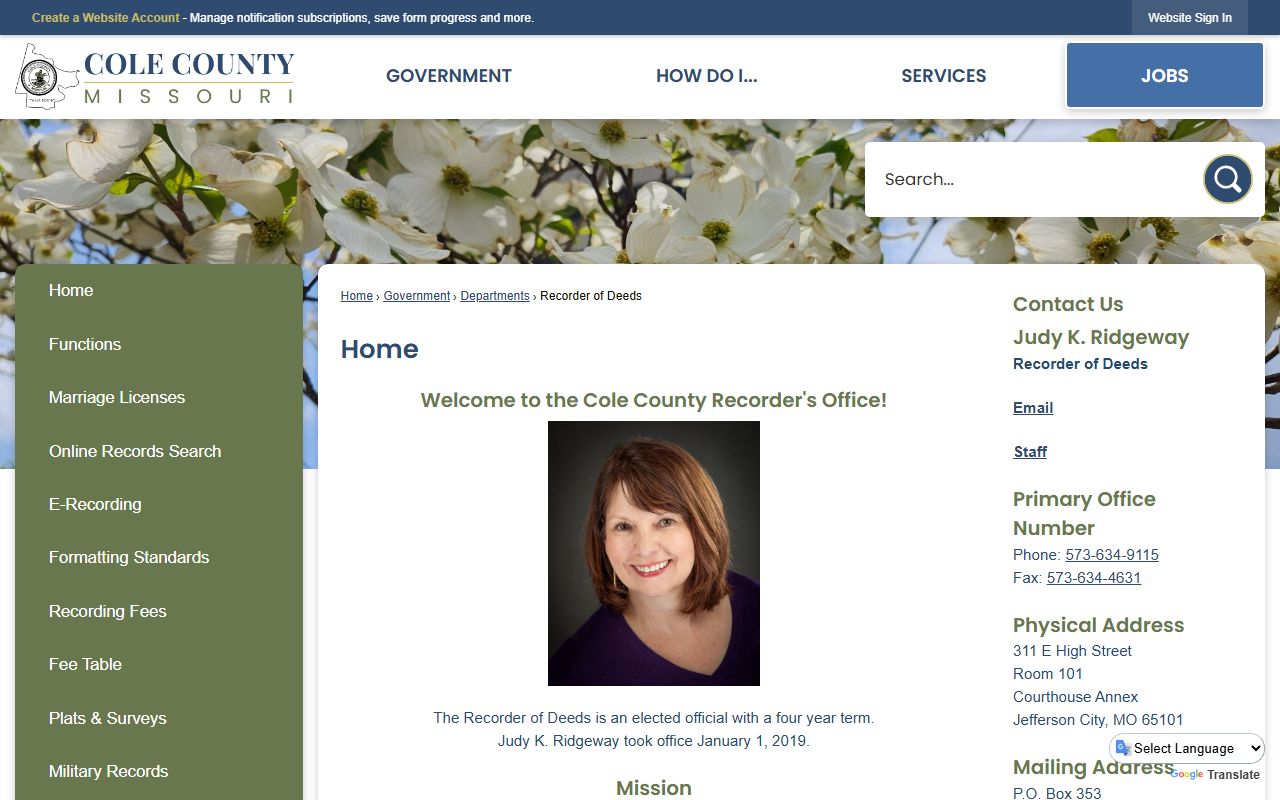 Cole County felony records - Cole County Recorder of Deeds