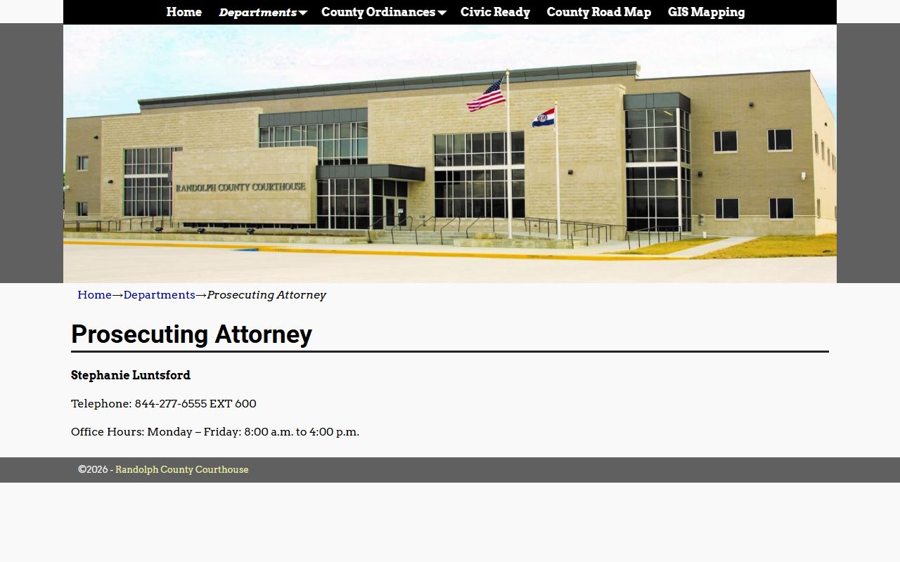 Randolph County felony records - Randolph County Prosecuting Attorney